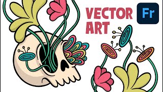 How to Make Vector Art in Adobe Fresco From Sketch to Final Illustration [upl. by Berte]