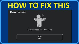 How To Fix “Experiences failed to load” In Roblox 2024  Roblox Server Are Down [upl. by Artaed361]