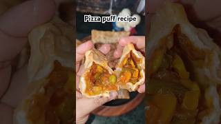 😋Pizza puff recipe shorts youtubeshorts pizza pizzapuff recipe cooking viralvideo reels [upl. by Euk]