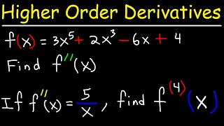 Higher Order Derivatives [upl. by Bickart]