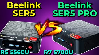 Is The Difference Worth it Beelink SER5 VS SER5 PRO 5560U vs 5700U Mini PC Comparison Gaming [upl. by Schechter235]