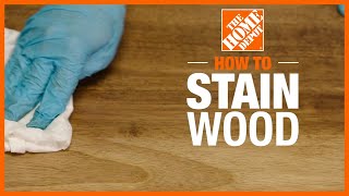 How to Stain Wood  The Home Depot [upl. by Wieche781]