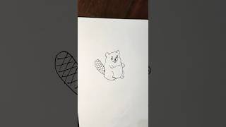 Easy step how to draw Beaver drowing for kids trandingshorts toutorialvideos easydrawing viral [upl. by Nnaer799]