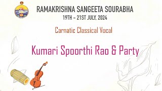 Carnatic Classical Vocal  Day 3 of Ramakrishna Sangeeta Sourabha 2024 [upl. by Chiquita238]