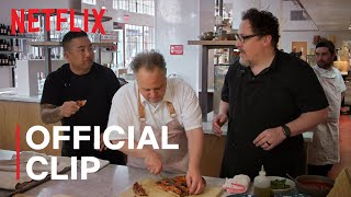 Jon Favreau amp Roy Choi make flatbread with Chefs Chris Bianco amp Chad Robertson  The Chef Show [upl. by Ennairod]