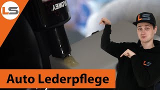 Lederpflege im Auto  Ledersitze und Kunstleder reinigen  LACKSTORE [upl. by Elletse]