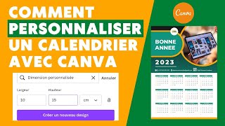 COMMENT PERSONNALISER UN CALENDRIER AVEC CANVA [upl. by Nich]