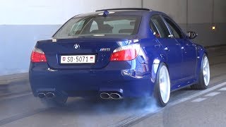 BMW M5 E60 with Eisenmann Race Exhaust  LOUD V10 Sound amp Burnouts [upl. by Mihcaoj410]