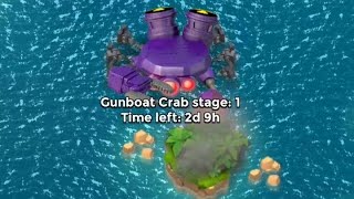 Boom Beach  Dr T GunBoat Mega Crab Stages 144 2024 09 01 [upl. by Uwton]