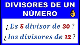 DIVISORES DE UN NUMERO [upl. by Mellen205]