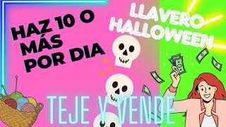 El Llavero MAS FACIL para hacer en HALLOWEEN 👻🎃💀 amigurumi [upl. by Hterrag]