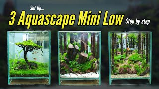 BELAJAR MEMBUAT AQUASCAPE MINI  step by step  aqua one design [upl. by Eelyrehc]