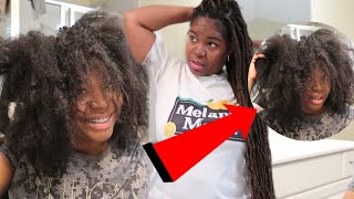 TAKING DOWN MY 36” SOFT LOCS WITHOUT CUTTING MY BRAID [upl. by Annalise]