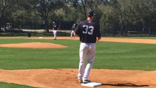 Yankees have PFP  pitchers fielding practice [upl. by Eadwine]