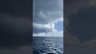 Waterspouts spotted off the coast of Mallorca  USA TODAY Shorts [upl. by Glynias543]