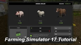 Farming Simulator 17  How To Buy Animals  How To Transport Animals  FS17 Tutorials [upl. by Horner]