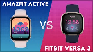 Amazfit Active vs Fitbit Versa 3 Comparison [upl. by Ianej109]