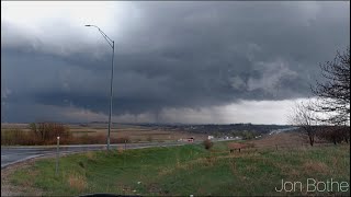 Minden wedge tornado cycling and touching down again northeast of Minden IA 42624 [upl. by Anastasius722]