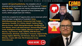 Exposing Crypto Ponzi Promoters My Response to Quentin Bradfords Defense of GETFIT amp MLM Schemes [upl. by Eshman97]