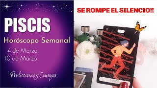 ⭐️PISCIS ESCALOFRIOS EL HECHIZO SE HA ROTO ⚡️💖⚡️ HOROSCOPO SEMANAL Cordelia Tarot [upl. by Haizek]