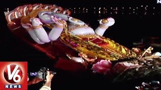 Khairatabad Ganesh Immersion Visuals  Ganesh Nimajjanam 2015  Live Updates  V6 News [upl. by Bonnee]