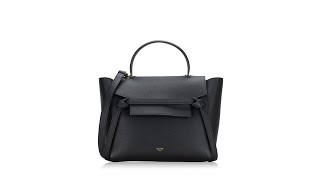 Celine Grained Calfskin Micro Belt Bag Black [upl. by Lacey845]