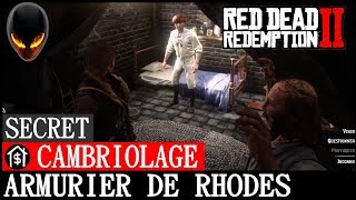 Red Dead Redemption 2  Secret Cambriolage Armurier de Rhodes Sous Sol [upl. by Nehtan]