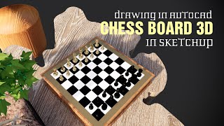 DESIGN YOUR DREAM 3D Chess Board with AutoCAD and SketchUp Pro 2022 chess cad [upl. by Ennayrb368]