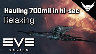 EVE Online  Relaxing hauling of 700mil Modules high sec [upl. by Strepphon831]