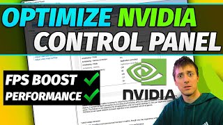 OPTIMIZE NVIDIA CONTROL PANEL Settings for Performance and Gaming FPSLATENCY PC [upl. by Cordeelia]