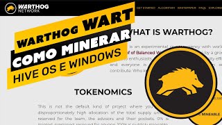 ⛏️💰 COMO MINERAR A MOEDA WARTHOG WART  PASSO A PASSO  HIVEOS E WINDOWS [upl. by Nazar110]