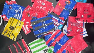 Cómo hacer camisetas de fútbol de papel  las pueden decorar como ustedes quieran [upl. by Gnilrac]