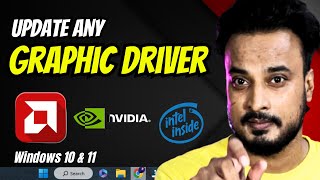 How to Update ANY Graphic Driver on Windows 1011 AMD Intel Nvidia 2023 [upl. by Assirrec]