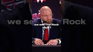 Triple H gives an update on The Rock’s Return 🙌🏻🤨 WWEBadBlood [upl. by Eelesor]