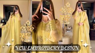 Trendy Hand Embroidery Front Work ✨  Beautiful Pakistani Dress Design Cutting And Stitching [upl. by Enomor]