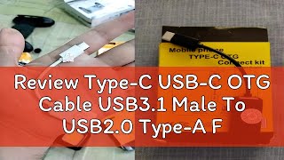 Review TypeC USBC OTG Cable USB31 Male To USB20 TypeA Female Adapter Connector [upl. by Vincenz779]