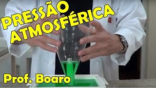 PRESSÃO ATMOSFÉRICA  EXPERIÊNCIA DE FÍSICA  Prof Boaro [upl. by Celestyna]