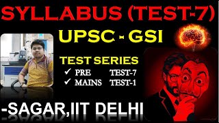 TEST 7 PREMINARILY TEST 1 MAINS  UPSC COMBINED GEO SCIENTISTS SAGAR BHOWMICK IITAN CHEMISTRY [upl. by Mirabella396]