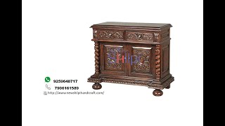 Shipi Handmade Cabinet in Luxury amp Traditional Work Covered Sideboard [upl. by Hsetim]