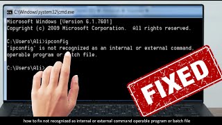 how to fix not recognized as internal or external command operable program or batch file windows 10 [upl. by Nama]