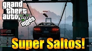 GTA V Online com MODS Pulando LIXO Rampas INCRÍVEIS em uma pista de ALTA VELOCIDADE [upl. by Newcomer]