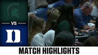 Michigan State vs Duke Match Highlights  2024 ACC Volleyball [upl. by Mizuki]