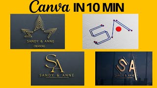 FOUR FONTS Quick Logo Ideas  Canva Tutorial 🔥 [upl. by Vallery]