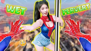 How Escape SPIDERGIRL Crazy BAD GUY in LOVE 😱 Love Story Spiderman in Real Life POV [upl. by Dal]