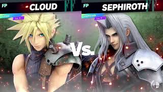 Super Smash Bros Amiibo Battle Fest 4 Cloud Vs Sephiroth [upl. by Masha]