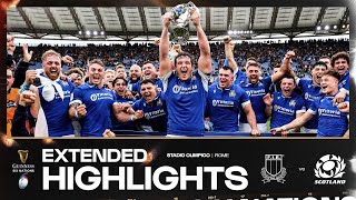 HISTORIC WIN 🇮🇹  EXTENDED HIGHLIGHTS  ITALY V SCOTLAND  2024 GUINNESS MENS SIX NATIONS RUGBY [upl. by Orofselet]