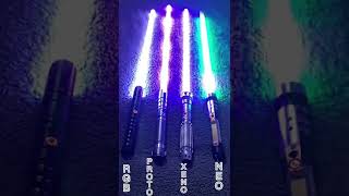 RGB vs Proto Xeno ampNeo pixel LIGHTSABER starwars lightsaber [upl. by Cordey]