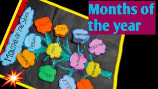 Months of the yearName of the monthMonthseasy TLMname in English and HindiTLM working model [upl. by Lachus]