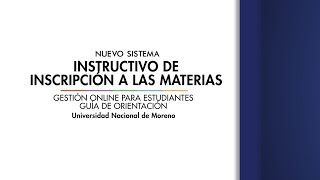 05 Instructivo de inscripción a las materias [upl. by Susana]