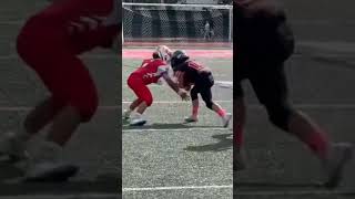 Bellports 22 Nix with a big hit to stop a 4th amp long play vs PatMed [upl. by Shawna]